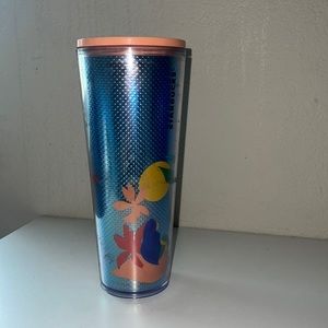 Starbucks Summer 2020 Mermaid Beach Palm Tree Tumbler 24oz Tropical Cold Cup